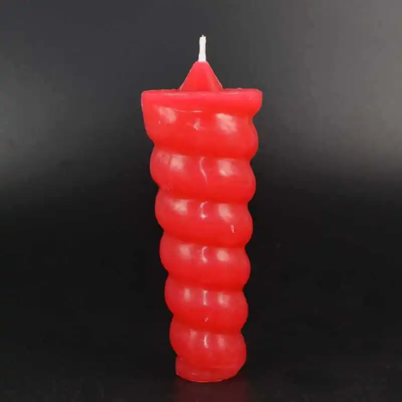 BYKFNew antorcha velas de baja temperatura Dichen Sexy triángulo cera goteo juguete en forma de antorcha vela de coqueteo adulto