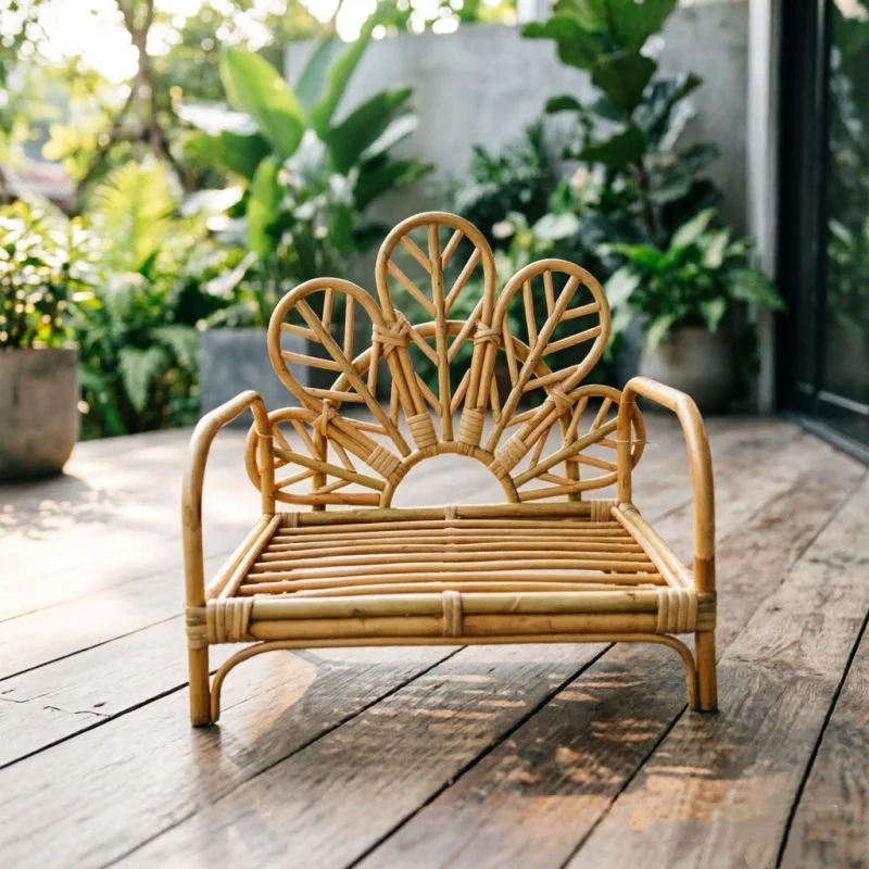 Retro Handmade Rattan Posing Furniture Studio Shoot Accessory Newborn Growth Recording Photography Scene Decoration Supplies