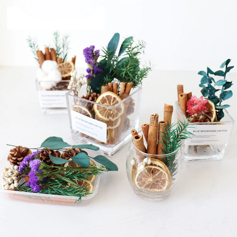 Dried Flowers Colorful Artificial Small Floral Plants DIY Mini Real Bouquets Home Decoration Photography Props Art Craft