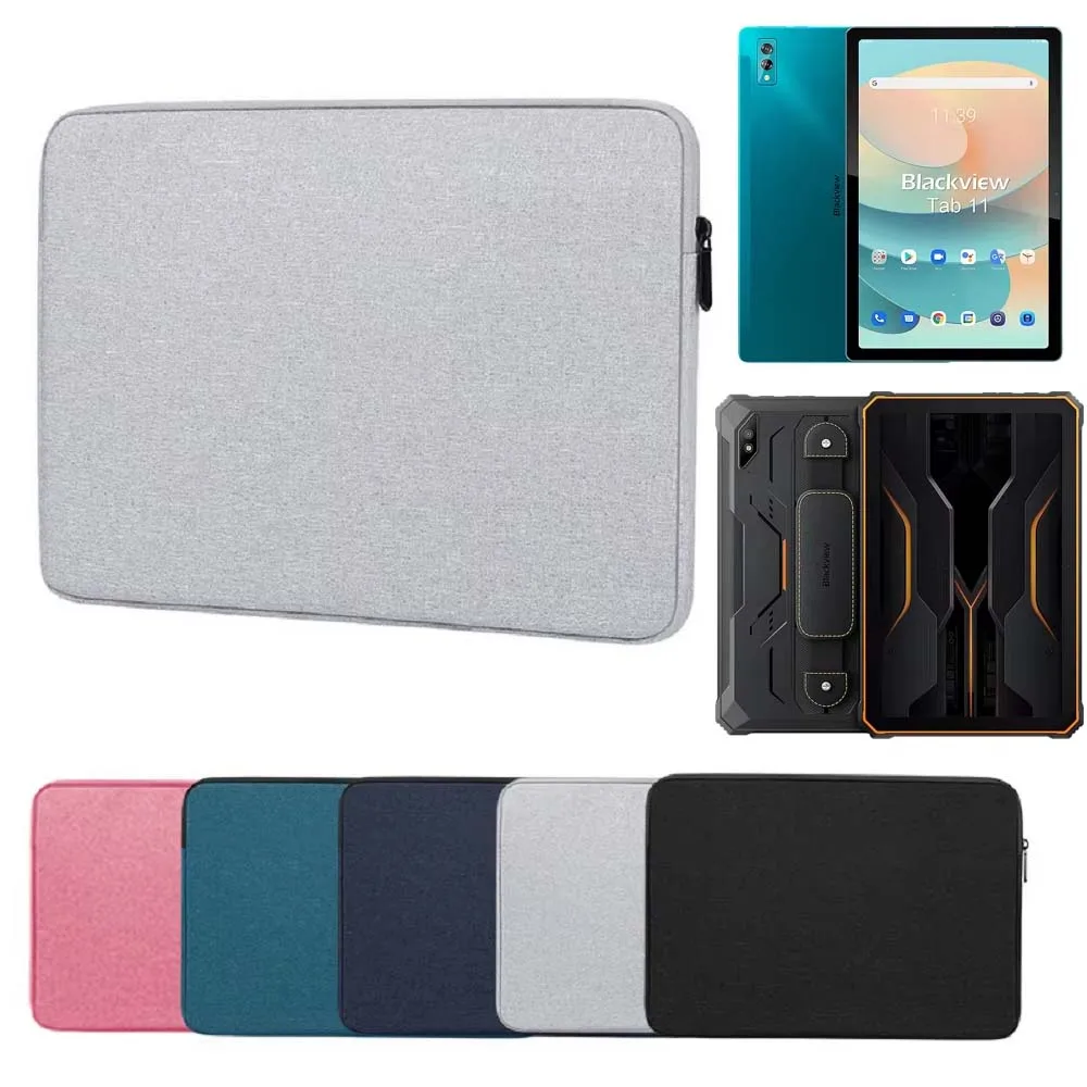 for Blackview Active 8 Pro Zeno 10 Zeno 5 Tablet Sleeve Waterproof Canvas Bag Velvet Lining Shockproof Carry Case Zip Pouch