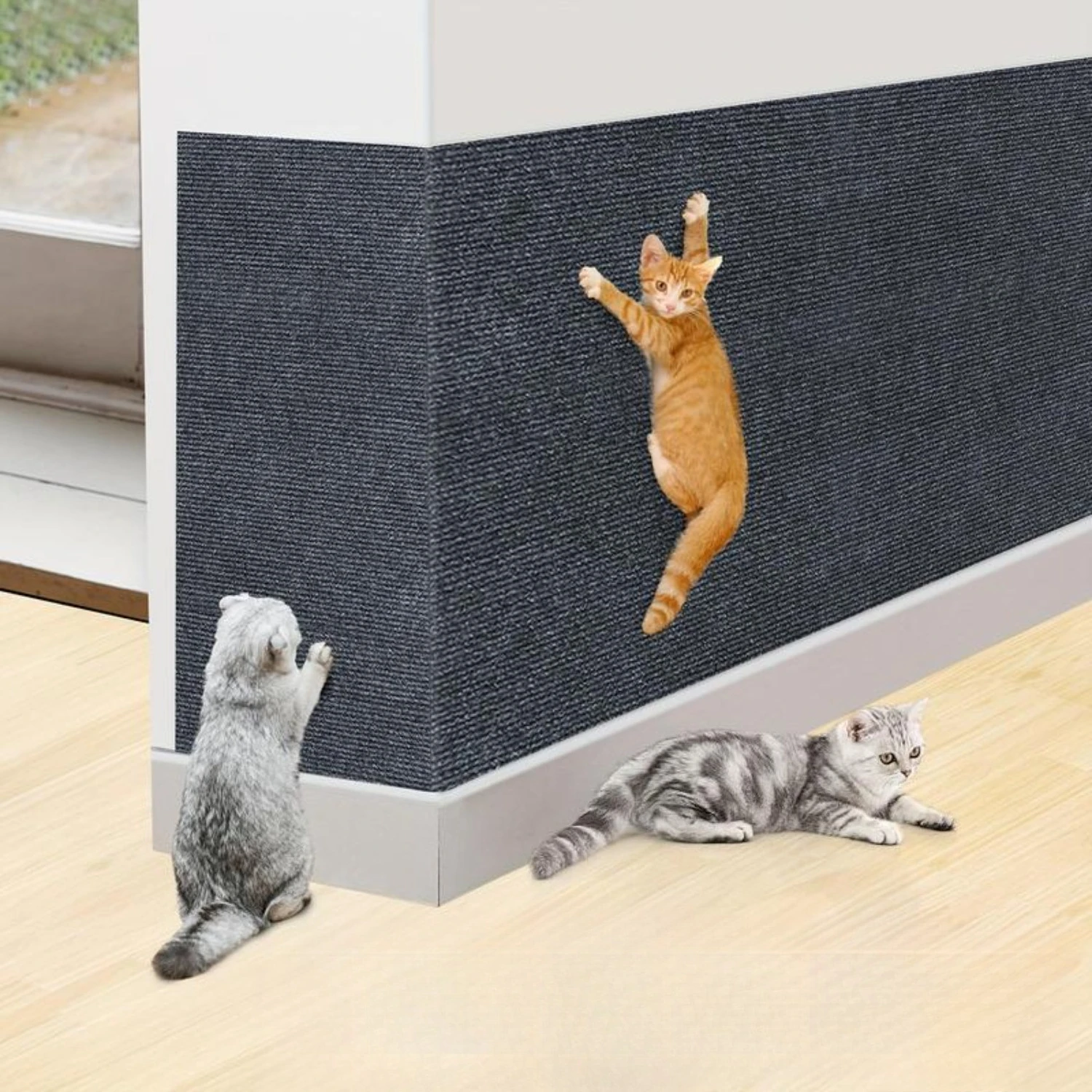 وسادة خدش للقطط ذاتية اللصق، وسادة حماية متينة للجدار والأثاث، لوحة خدش للقطط، أثاث للحيوانات الأليفة للقطط الداخلية
