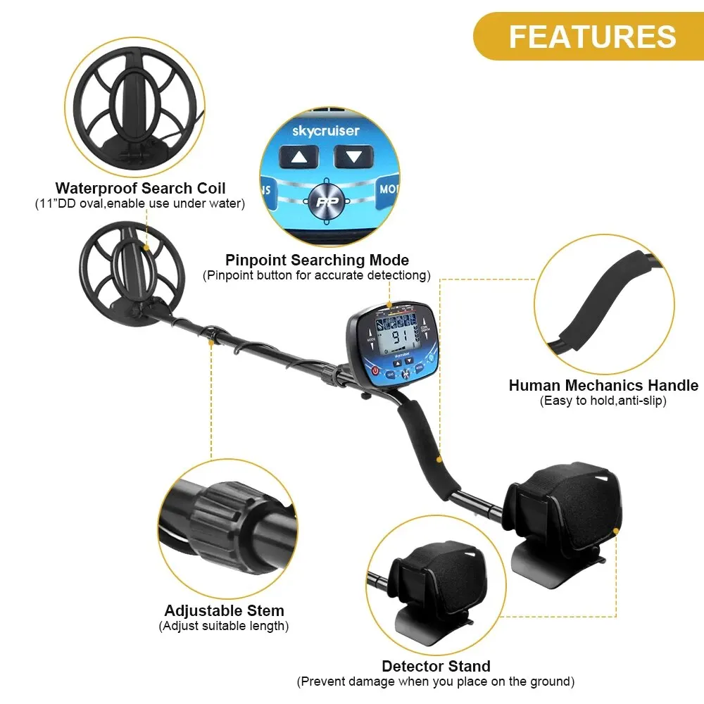 Professional Metal Detector High Performance Underground Treasure Hunter 2.5m Search Gold Detector Treasure Hunter Pinpointer