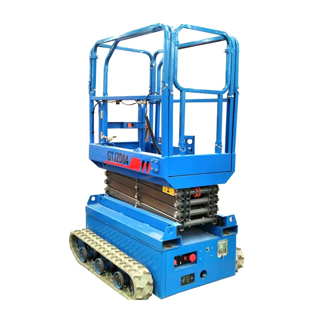 10M Electric Motor 300KG Electric Track Crawler Scissor Lift Man Lift Tracked Scissor Lift