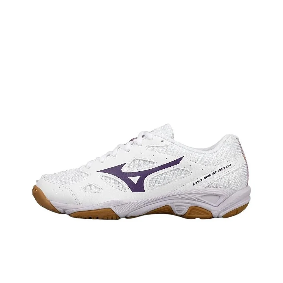 Mizuno Cyclone Speed CN Comfortable Low top Volleyball Shoes Unisex White Purple V1GA218135