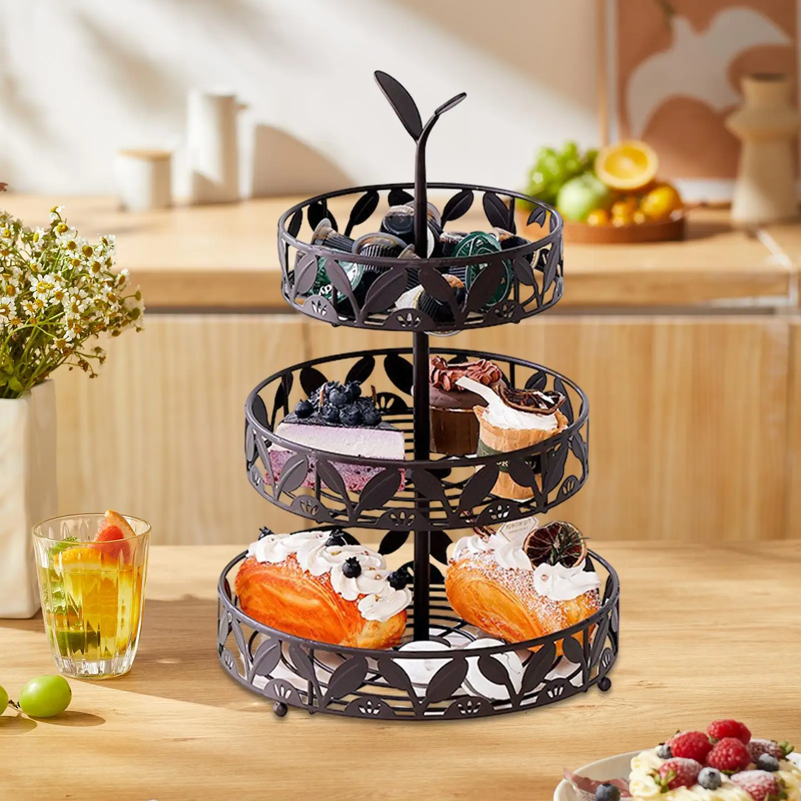 Cake Dessert Stand Cupcake Stand 3 Tier Snack Tray Photo Props Modern