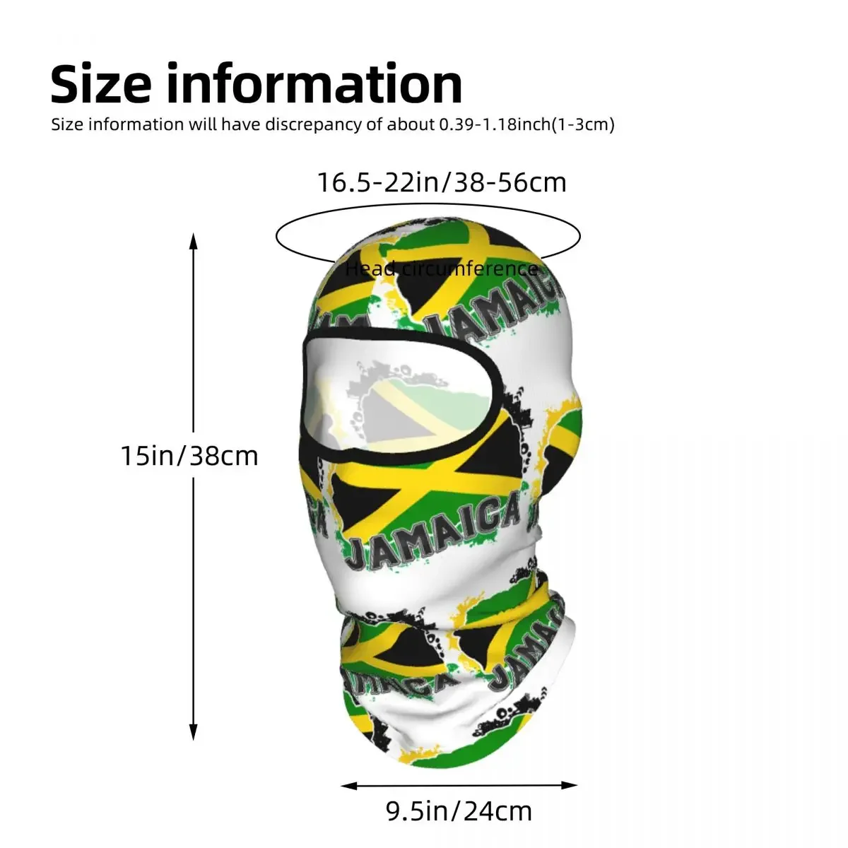 Customization Customization Jamaica Flag Outdoor Cool Sunscreen Motorcycle Face Mask Moto Biker Wind Cap Mask Stopper Windproof