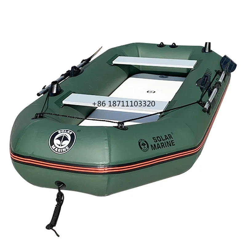 8.5ft Inflatable Boat PVC Rowing Boats For 3 Person Wear-resistant Luxury Yacht With Accessories Water Play Equipment