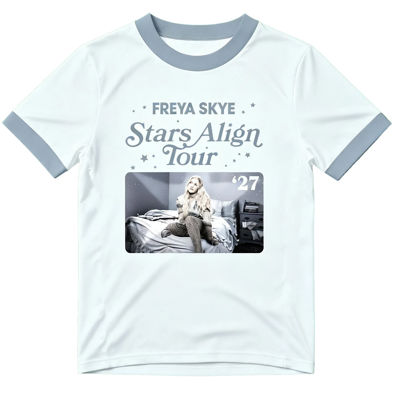 Freya Skye Stars Align Tour 2027 New Show Jersey Unisex Short Sleeve O Neck Concert Fans Streetwear Sports Shirt Popular Clothes