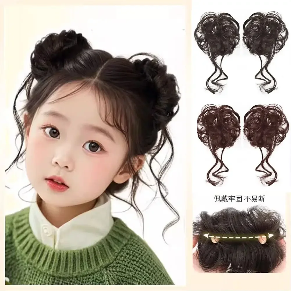 

Милый детский парик, повязка для волос, нескользящая петля для волос с бутоном цветка, парик для волос для девочек, детские аксессуары для волос, реквизит для укладки фотографий