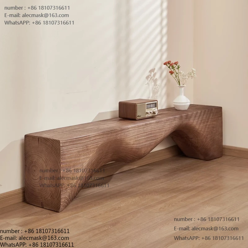 

TV Cabinet Creative Solid Wood Household Bench Clothing Display Stool Homestay Change