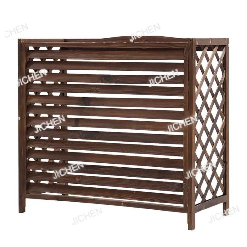 

Крышка наружного блока кондиционера Балконная стойка Антикоррозийная деревянная крышка для забора в пасторальном стиле для дома