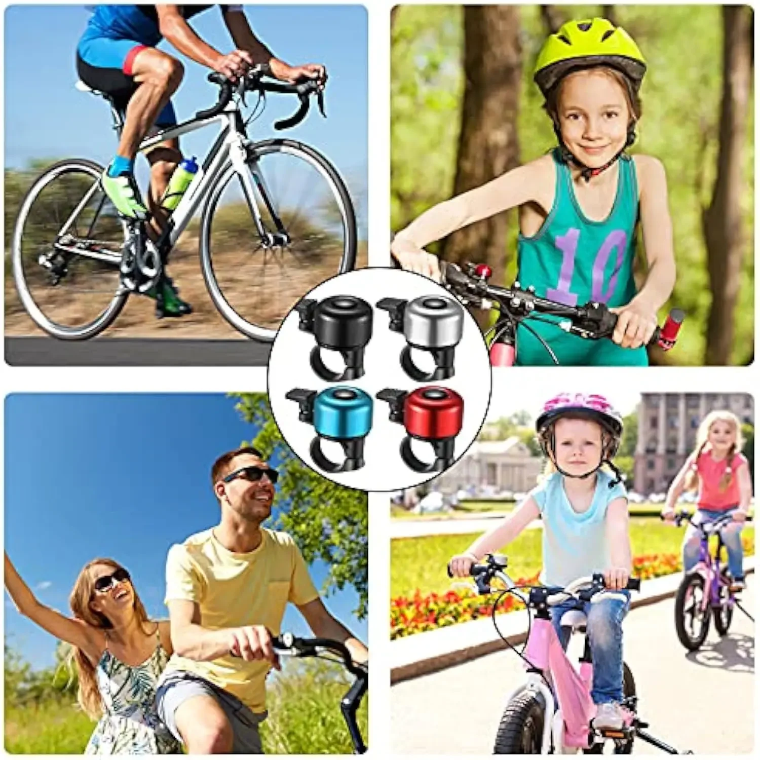 ปฏิบัติระฆังจักรยานสําหรับจักรยานเสือภูเขาHandlebars Loud Crisp Clear,อลูมิเนียมจักรยานถนนแหวนBellสําหรับผู้ใหญ่เด็กGir