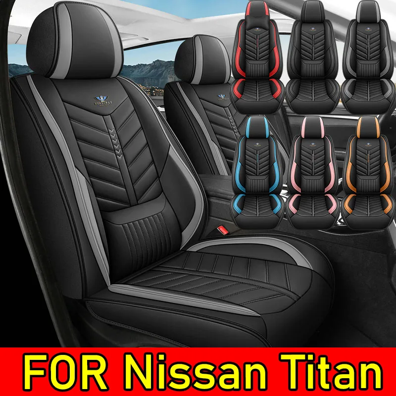 

Чехол на автомобильное сиденье Nissan Titan, водонепроницаемый, из искусственной кожи, мягкий, водонепроницаемый, износостойкий, чехол на сиденье, полный набор из 5 мест