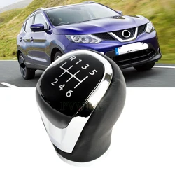 6 Speed Gear Shift Knob For NISSAN Qashqai 2013 2014 2015 2016 2017 2018