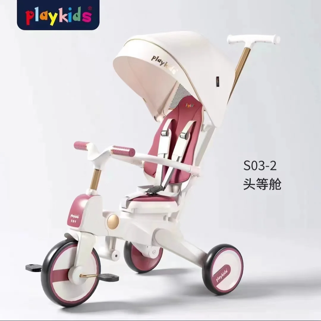 Children's Multifunctional Balance Bike 7-in-1 Tricycle Slide Bike Foot Pedal Slide Bike, Learning Bike Gift