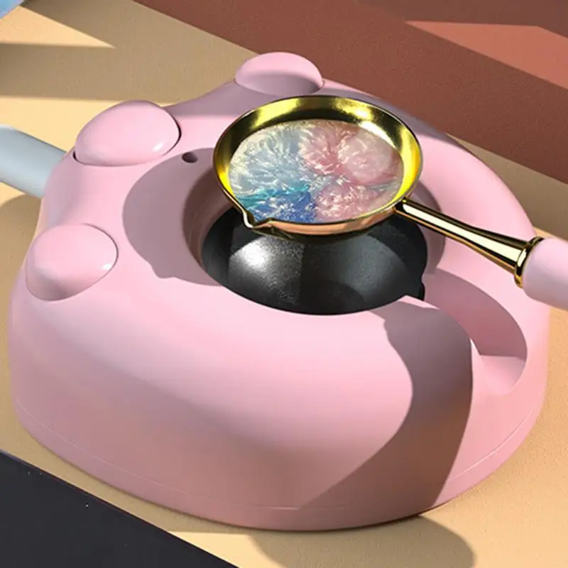 Uroczy kocie łapy w kształcie ognia Piec do wosku Podgrzewacz do garnków Elektryczny podgrzewacz do wosku Koraliki do topienia Pieczęć do wosku