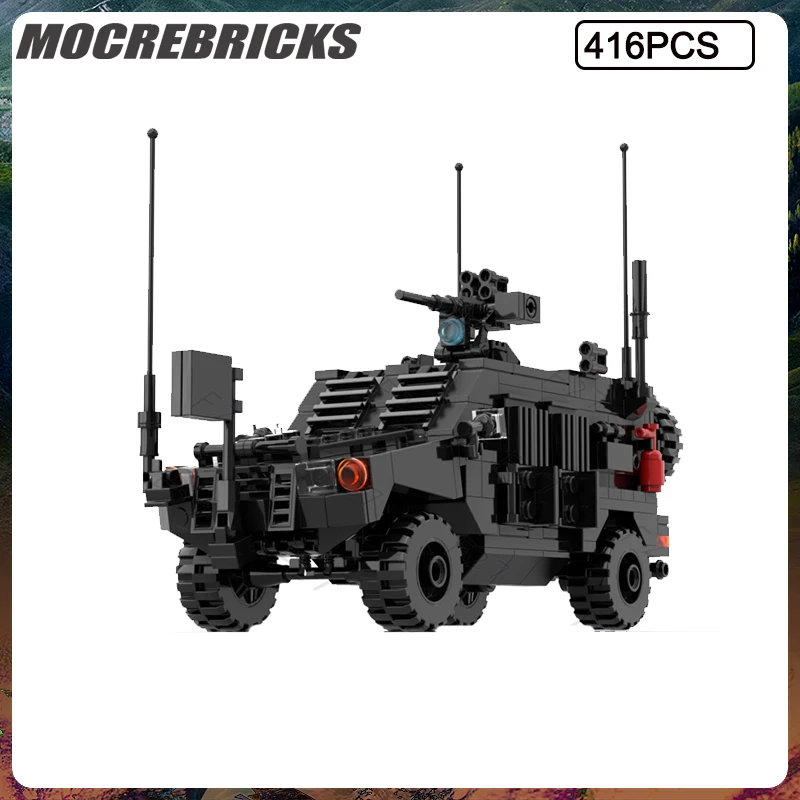 Military Series Vanguard Lightning Protection Armored Vehicle Assemble Building Block Model DIY Kit Children's Toys Xtmas Gifts