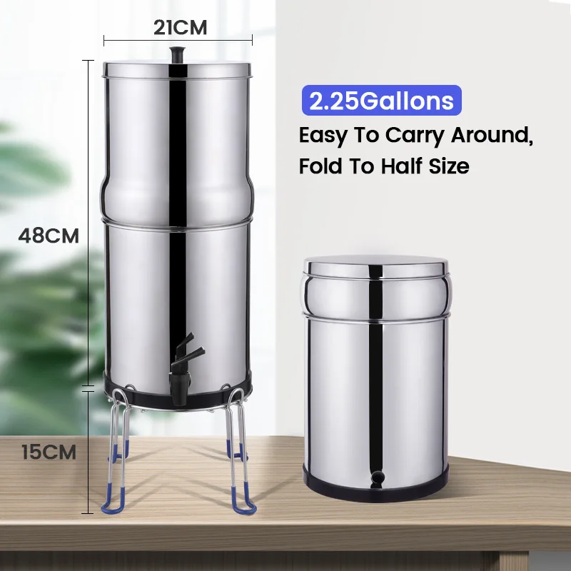 

Cross-border Amazon hot-selling Berkey gravity filtration system camping water purification bucket field water storage defluorid