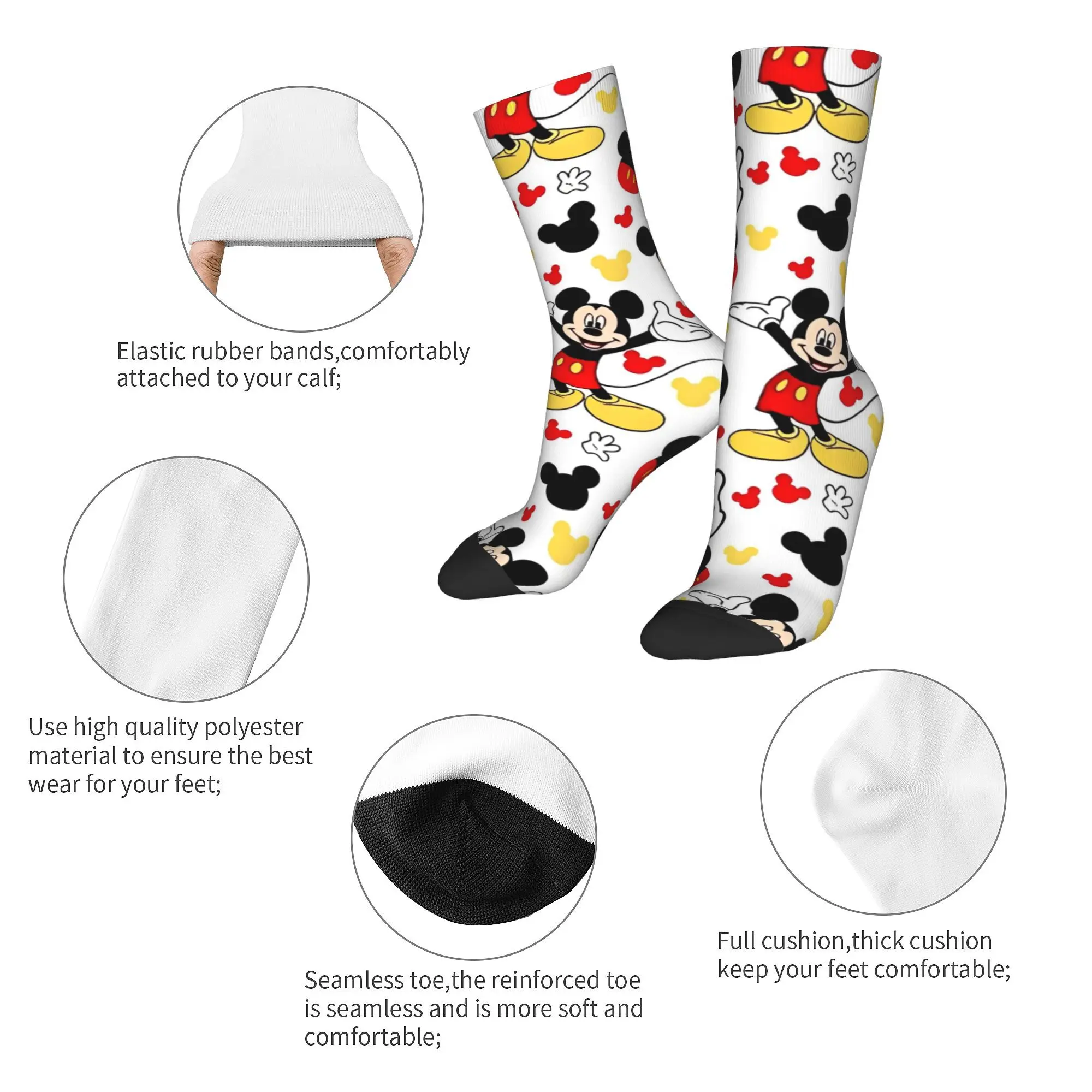 Winter Warm Fashion Men's Women's Cute Baby Winnie the Pooh Bear Lively Socks  Breathable Middle Tube Socks