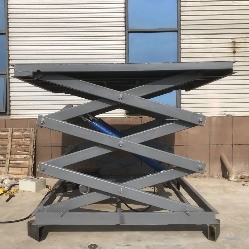 Hydraulic Electric 0.3-5tons  Scissor Lift Two Post Parking Lift System Underground Fixed Car Lift