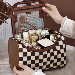 1pc PU borsa per il trucco per le donne Organizer per articoli da toeletta custodia per il trucco da viaggio impermeabile custodia per cosmetici portatile di grande capacità femminile