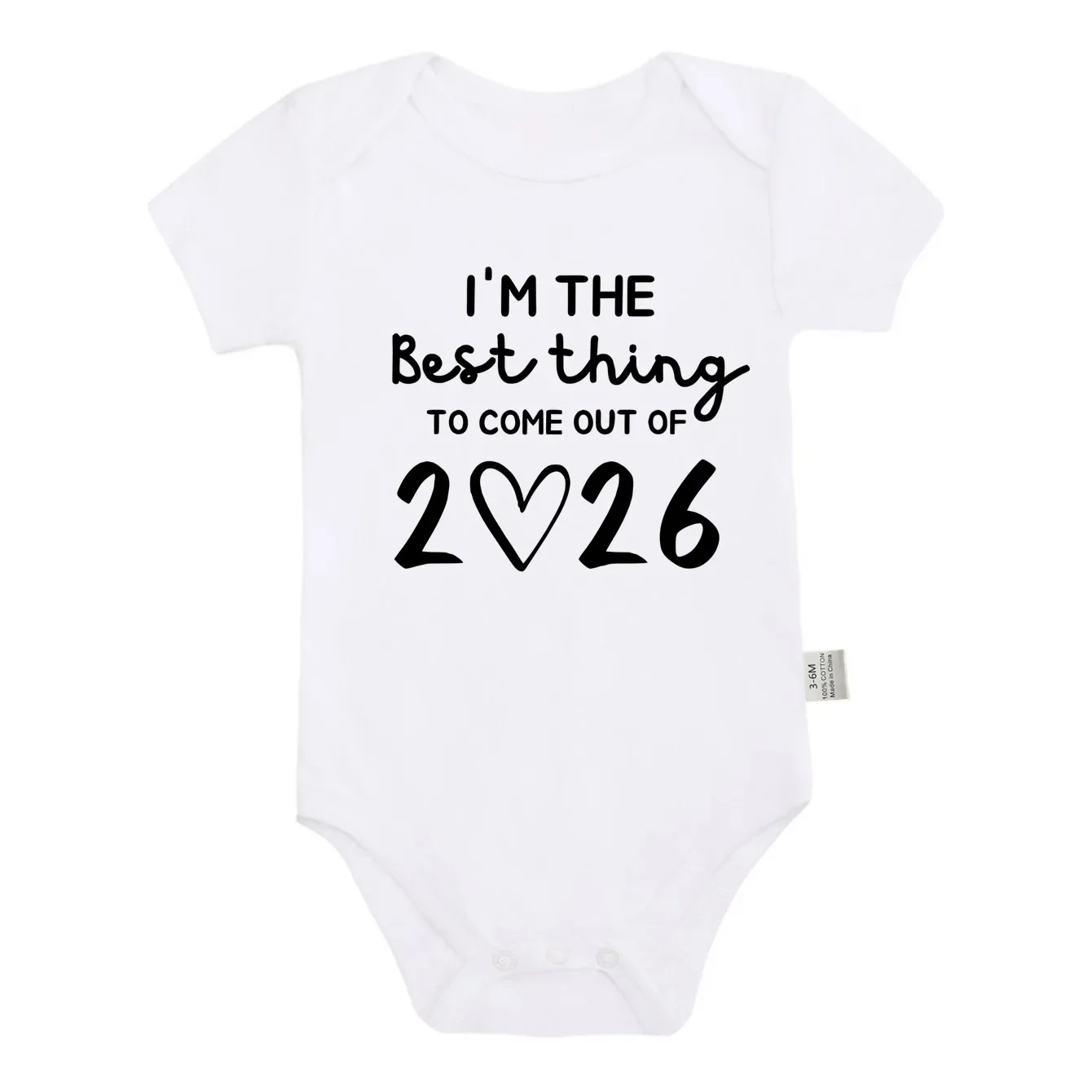 أنا أفضل شيء لعام 2026 ملابس أطفال حديثي الولادة ملابس صيفية قطنية بيضاء للرضع بأكمام قصيرة للأولاد والبنات رومبير #3