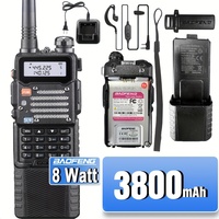 Baofeng UV 5R Radio 8W High Power Dual Band Two Way Radio, Long Range Handheld Portable Walkies Talkies, 3800mAh Long Endurance