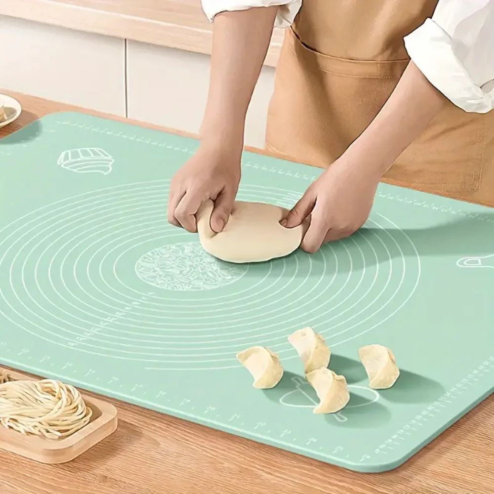 1 Uds. Estera grande de silicona para amasar, estera multifunción antiadherente resistente al calor para encimera para masa de Pizza, pastelería, restaurante, hornear