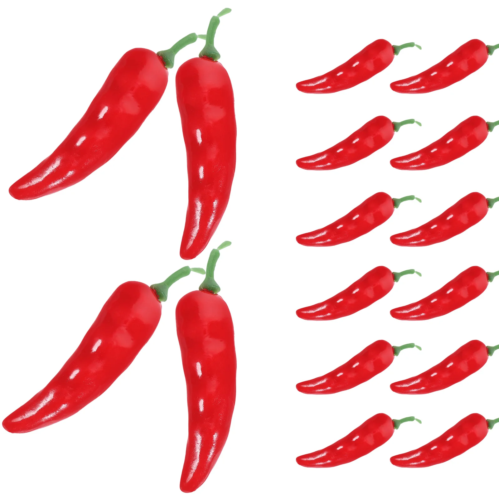 20pcs Mini Artificial Chili Pepper Decors Fake Simulation Photography Props Fake Chili Peppers