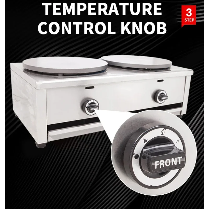 

(Sea shipping)Chinese Professional Non-Stick Crepe Maker Pancake Making Machine Double Head Electric Crepe Maker