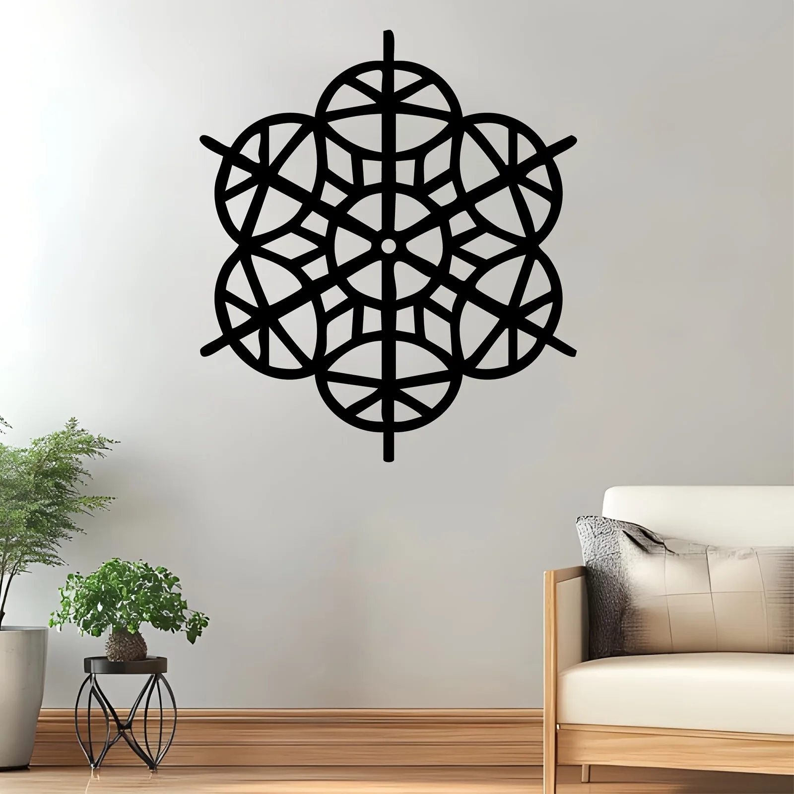 Snowflake Metal Wall Art, Winter Snowflake Laser Cut Wall Hanging Decor. Century Old Baking Paint Process, Waterproof