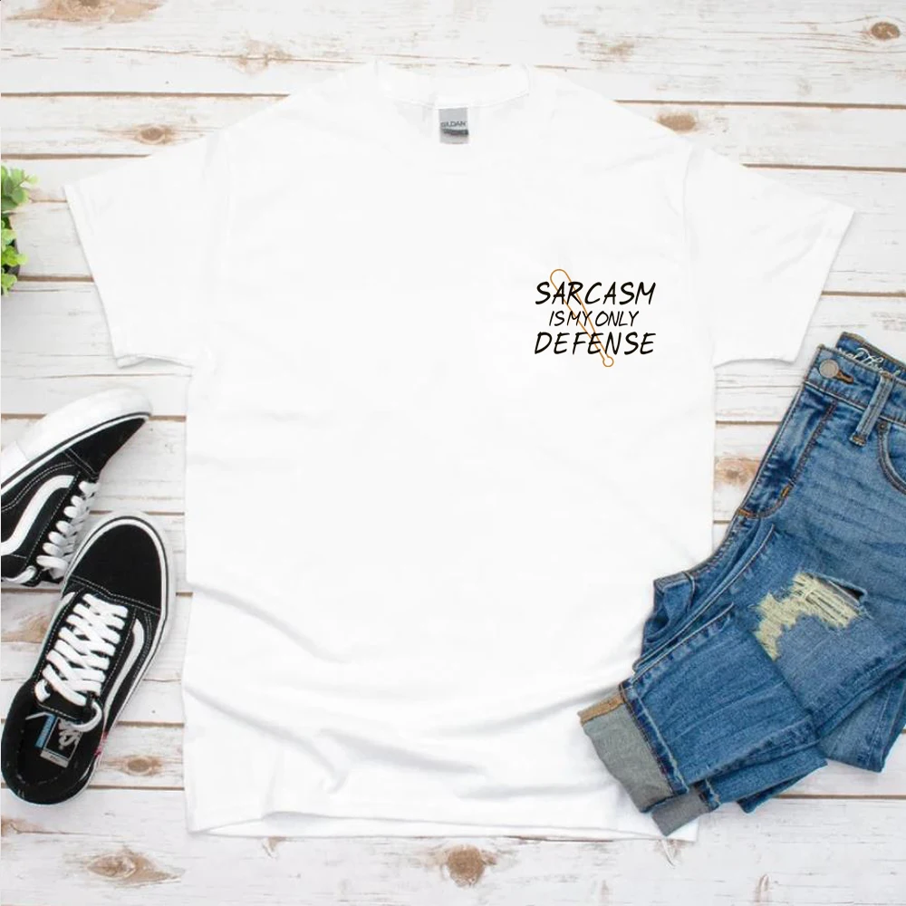 Stiles Stilinski Shirt Sarcasm Is My Only Defense Shirt Teen Wolf Shirt Sweatshirt Gift for Fans Women Short Sleeve Tshirts