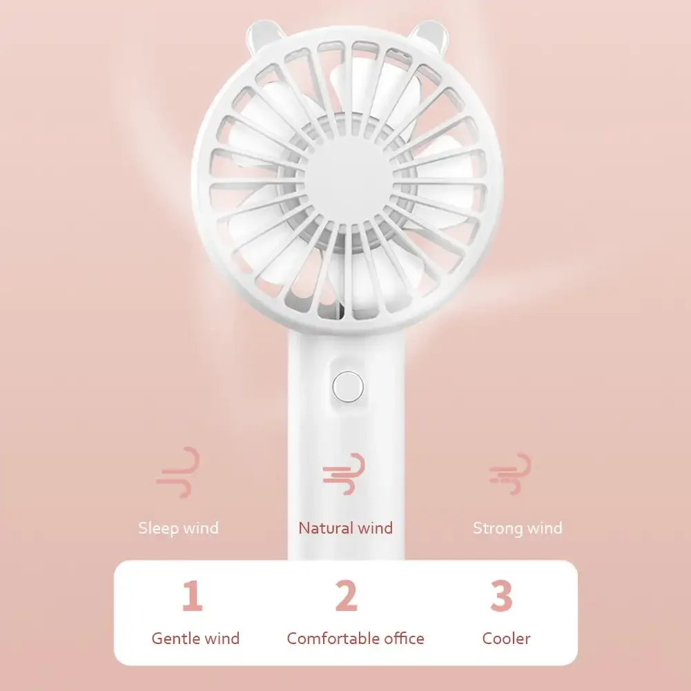 Portable Handheld Fan Mini USB Rechargeable Cooling Fan