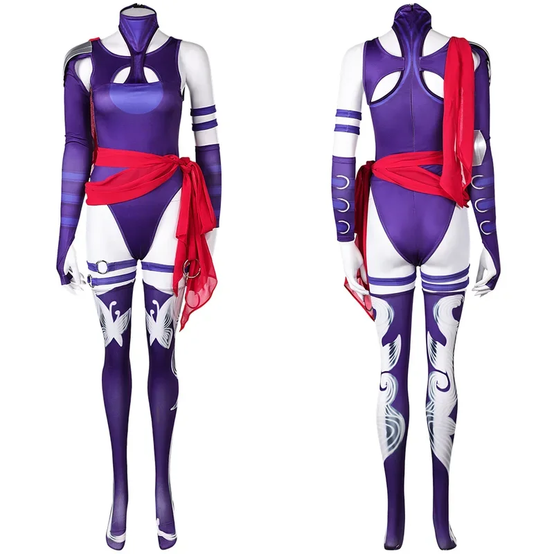 FC6Game Rival Costume da supereroe femminile Travestimento Betsy Braddock Cosplay Fantasia Abiti viola Abbigliamento Donna Fantasia Abiti @ FC8!