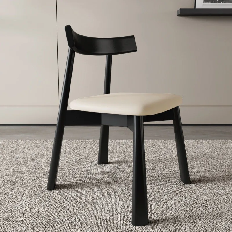 

Joylive Solid Wood Dining Chairs Household Solid Wood Chairs Italian Light Luxury Designer Backrest Chair Small Household