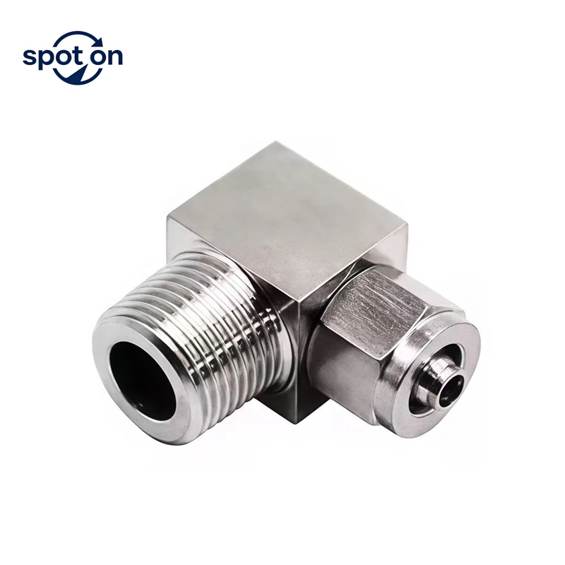 

4 6 8 10 12mm Copper-plated nickel quick-turning elbow right-angle air pipe quick connector