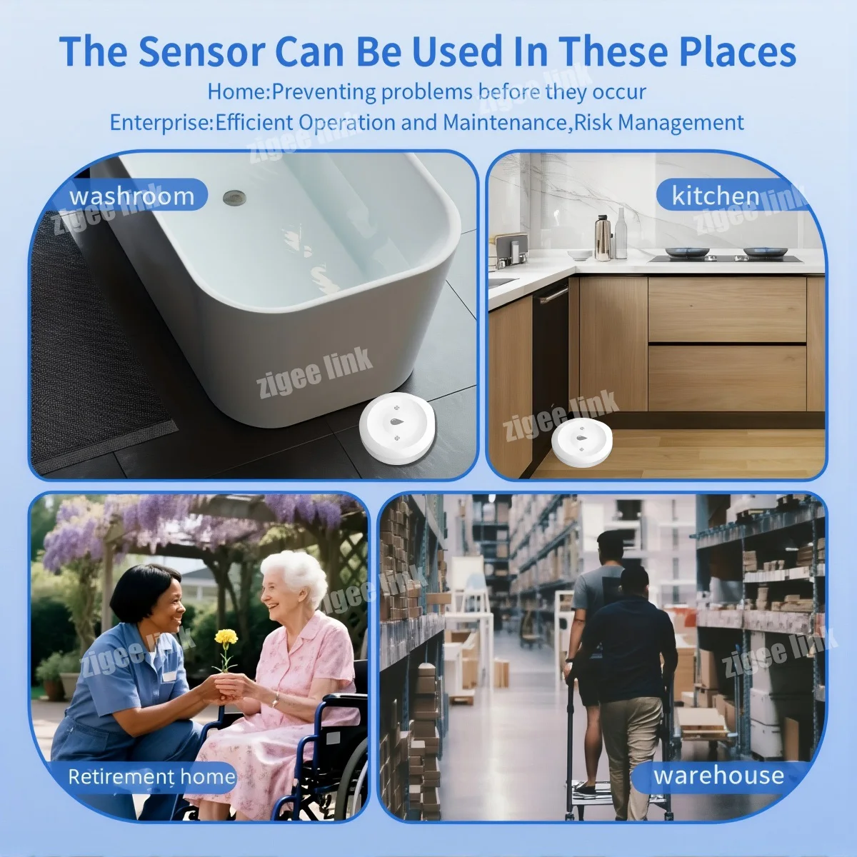 Zigbee 3.0 Watersensor Tuya Flood Lekdetector Alarm Waterlekkage Monitoring Smart Life Control Werk met Alexa