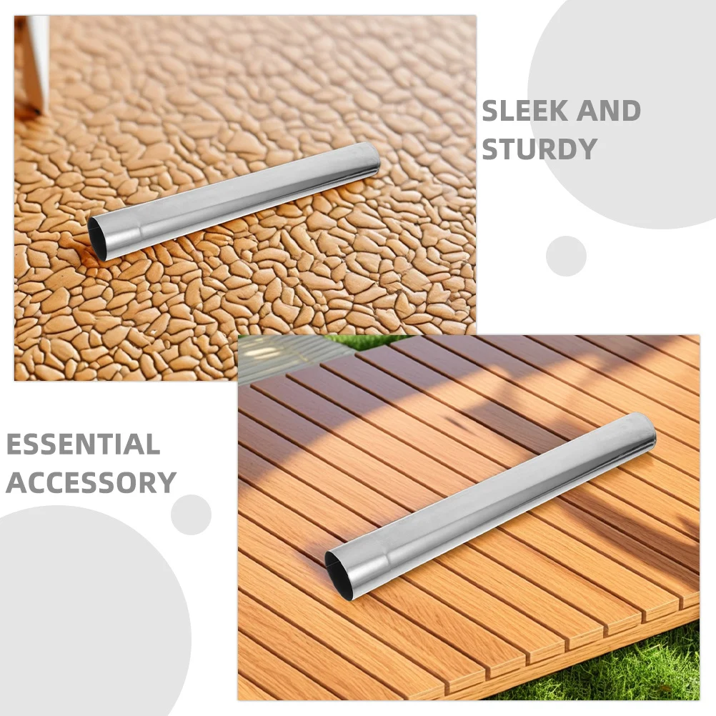 طقم أنابيب موقد خيمة من الفولاذ المقاوم للصدأ أنبوب عادم مستقيم متين للتخييم ملحقات موقد الخشب سهلة التركيب