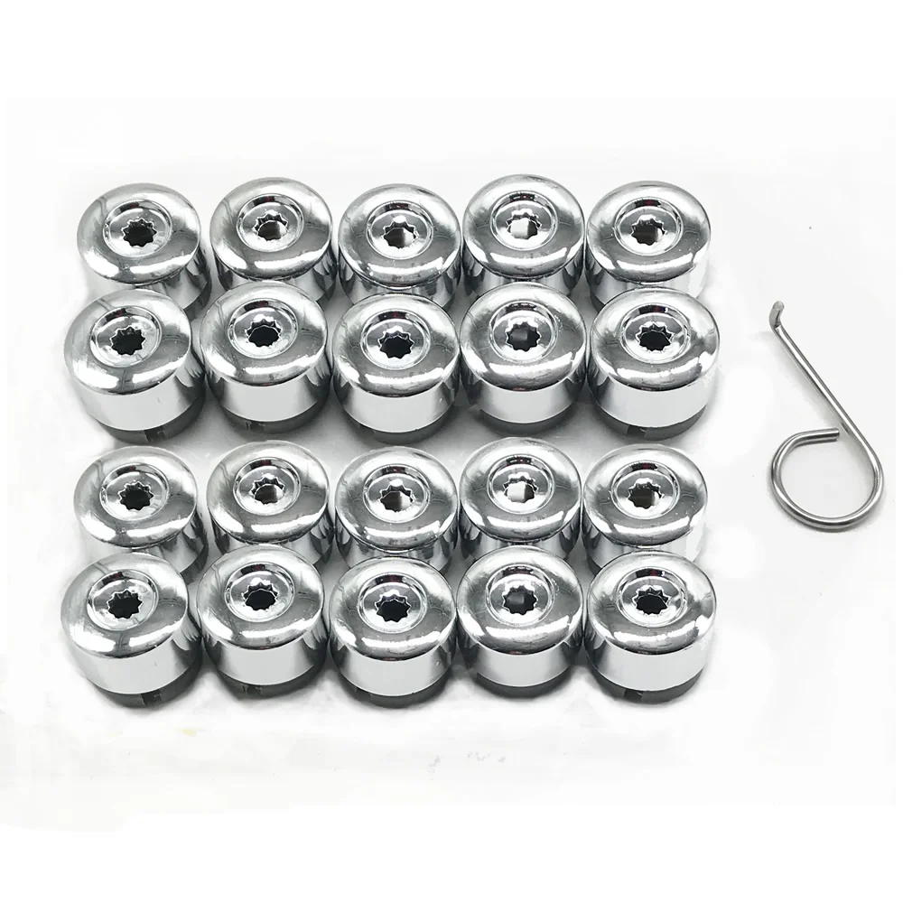 20pcs Chrome Color Car Wheel Lug Nut Bolt Cover Plugs for VW Touareg 2004-2016