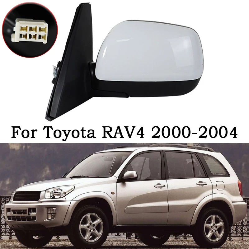 Car Accessories Side Rearview Mirror Assembly For Toyota RAV4 2000 2001 2002 2003 2004 Auto Electric Lens Adjustment Mirror Assy
