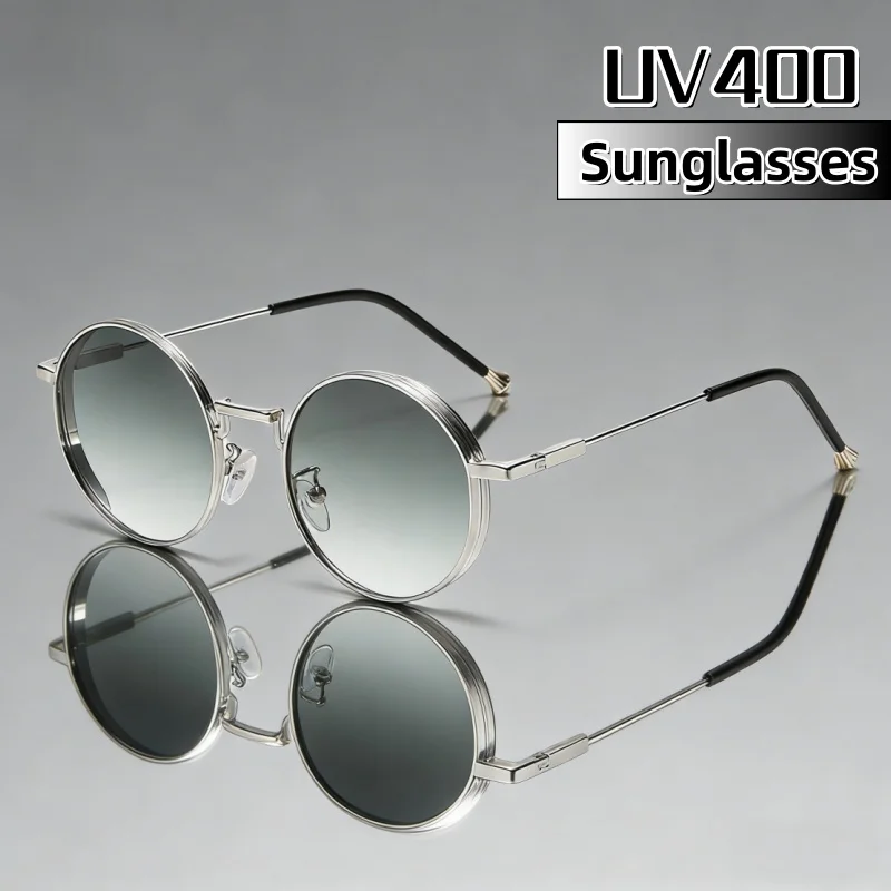 

Retro Oval Frame Sunglasses Street Photography Sunscreen Ultraviolet-proof Glasses Comfortable Design Party Gatherings