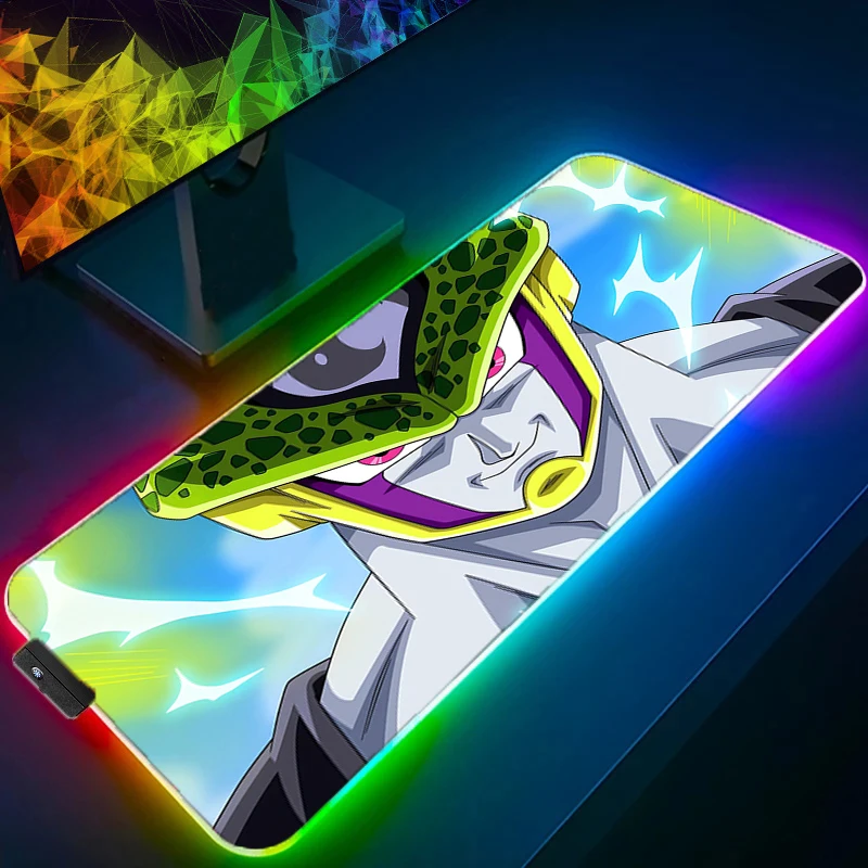 

RGB LED Mouse Pad Design Non-Slip Desk Mat D-dragon B-ball Gaming Accessories Stitched Edge For Home And Game For Gamer Mousepad