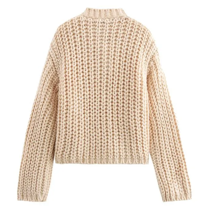 Femmes automne hiver tricoté Cardigans femme décontracté bouton poche à manches longues pull dame mode lâche Cardigans manteaux