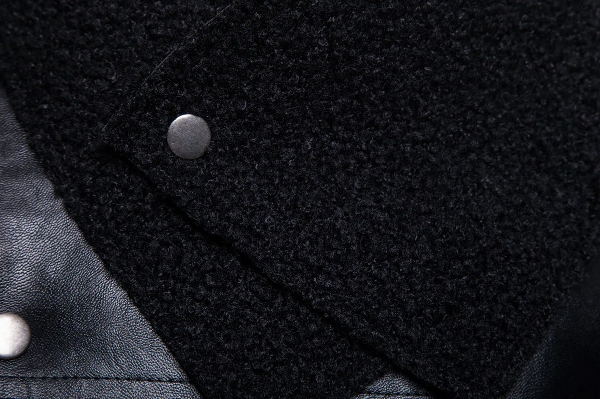 Abrigos informales de cuero PU para hombre, chaquetas de forro polar cálido a la moda, abrigos de cuero volador, LC02, nuevo