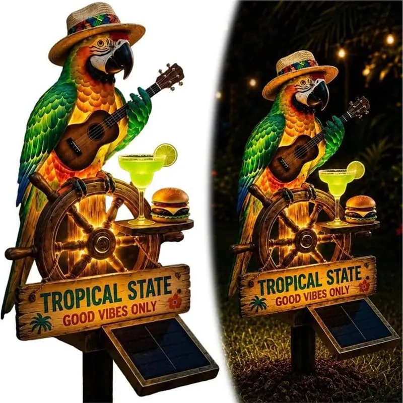 AS94-Guitar Parrot Light Party Scene Style Decoration Ornaments 20Cm Sense Of Sophistication
