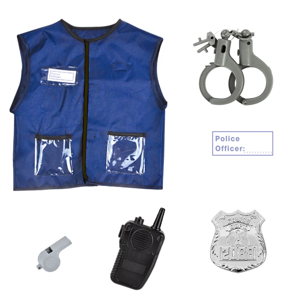 Police Costume for Kids - Police Officer Costume for Boys - Cop Uniform Set With Accessories For Halloween