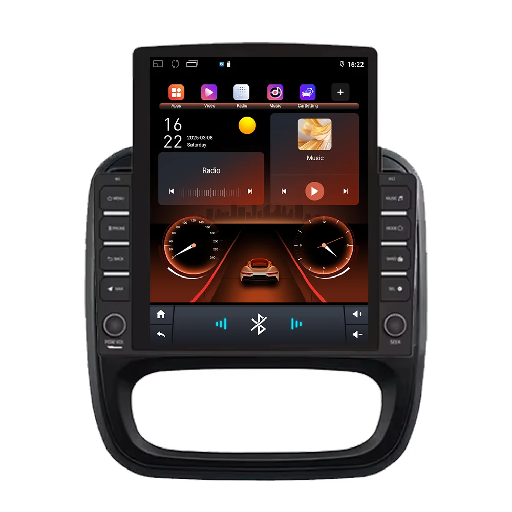 9.7 inch Auto Android Voor Renault Trafic 3 14-21 Voor Opel Vivaro B2 din Carplay GPS Navigatie intelligente Systeem Touchscreen - afbeelding 2