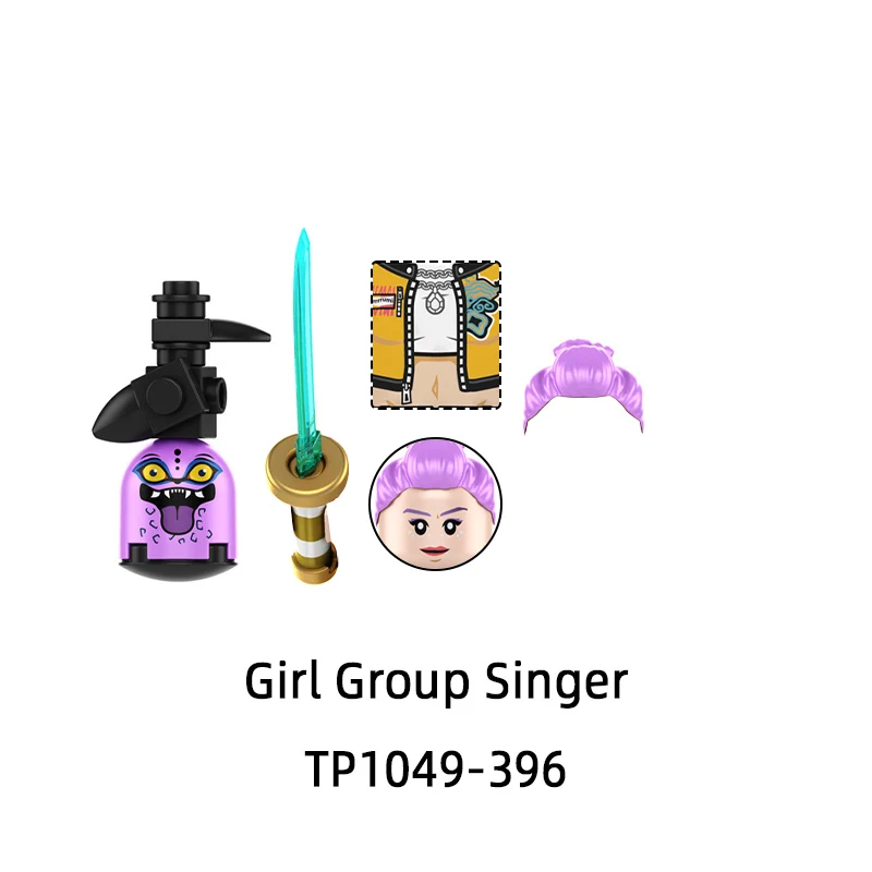 The TP1049 Girl Group Singer Action Figures Model Blocks MOC Bricks Set Gifts Toys