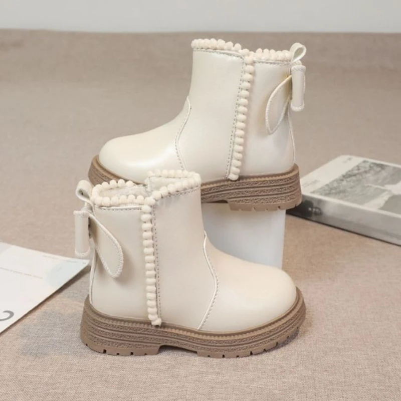 

Girl's Winter Snow Boots 2026 New Style Fleece Lined Cotton Short Boots for Kids Autumn Winter Outdoor Waterproof​