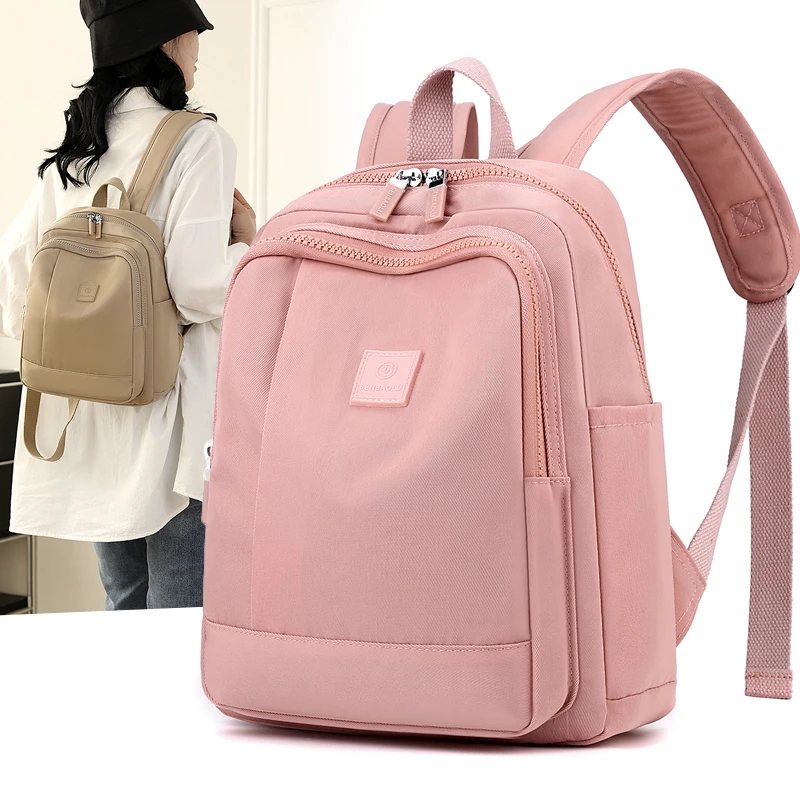 Mochila pequeña informal de moda para mujer, mochila de viaje de tela de alta calidad, mochila de compras de estilo bonito para chicas